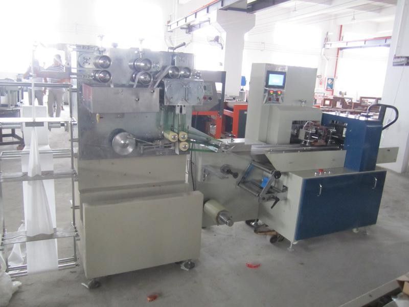 HZ-SJ350 tipo orizzontale macchina imballatrice automatica del tessuto bagnato